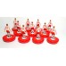 Subbuteo Andrew Table Soccer Denmark 1992 European Champions away kit on classic Hasbro bases